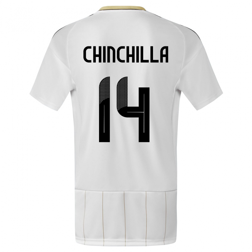 Niño Camiseta Costa Rica Priscila Chinchilla #14 Blanco 2ª Equipación 24-26 La Camisa México