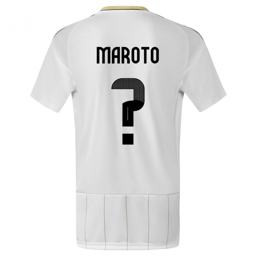 Niño Camiseta Costa Rica Victor Maroto #0 Blanco 2ª Equipación 24-26 La Camisa México