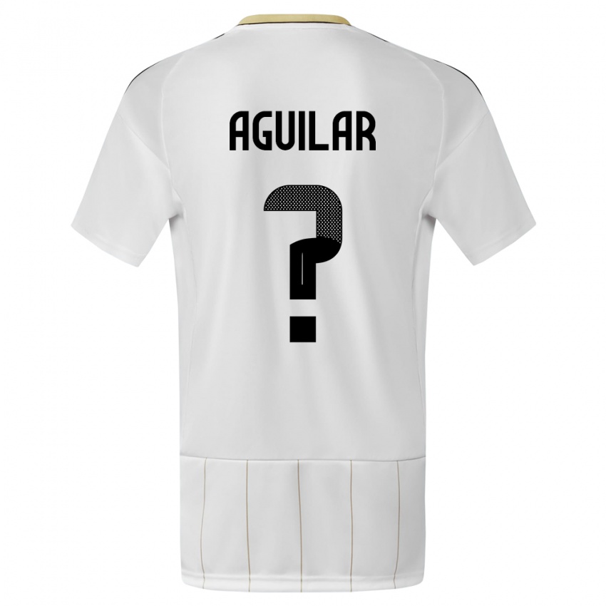 Niño Camiseta Costa Rica Deylan Aguilar #0 Blanco 2ª Equipación 24-26 La Camisa México