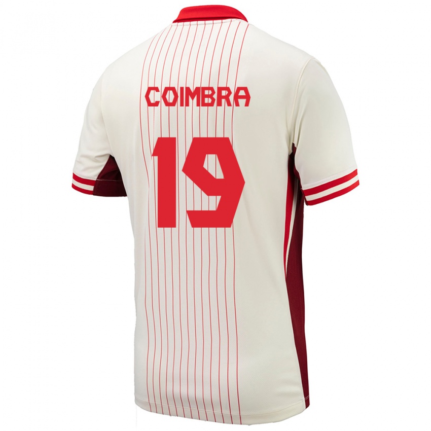 Niño Camiseta Canadá Tiago Coimbra #19 Blanco 2ª Equipación 24-26 La Camisa México