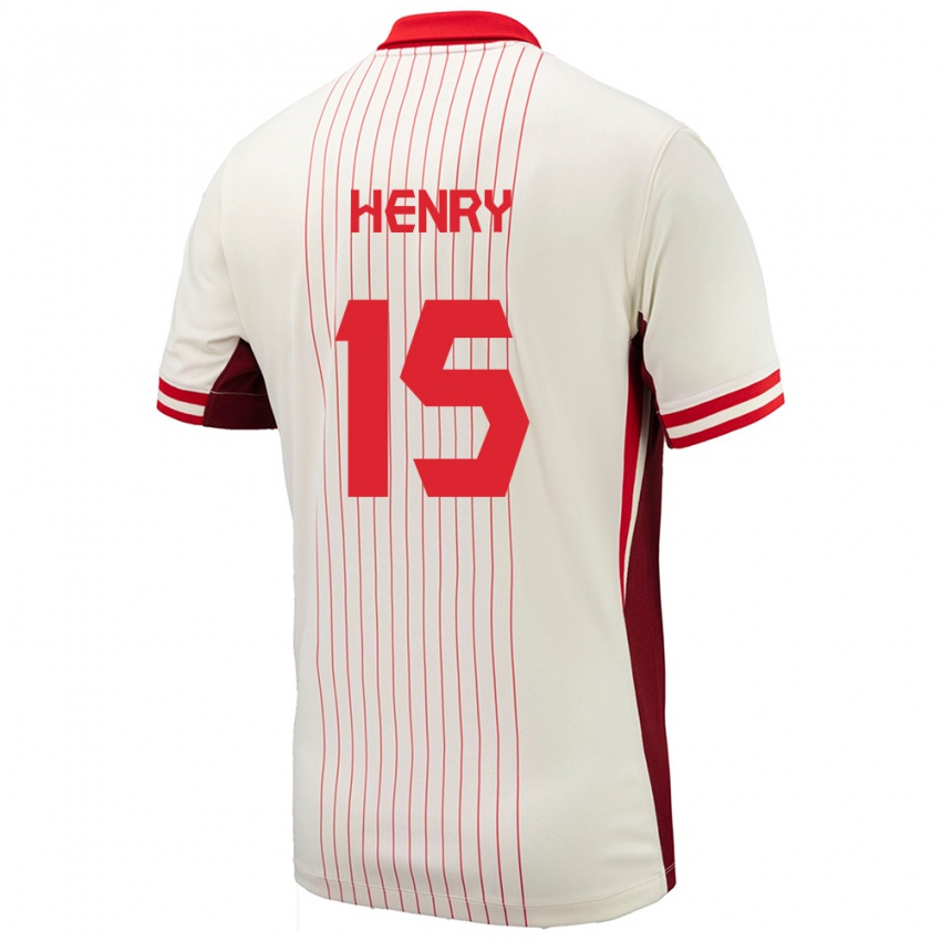 Niño Camiseta Canadá Doneil Henry #15 Blanco 2ª Equipación 24-26 La Camisa México