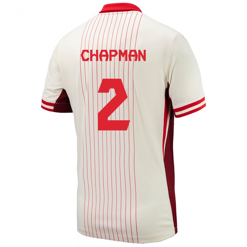 Niño Camiseta Canadá Allysha Chapman #2 Blanco 2ª Equipación 24-26 La Camisa México