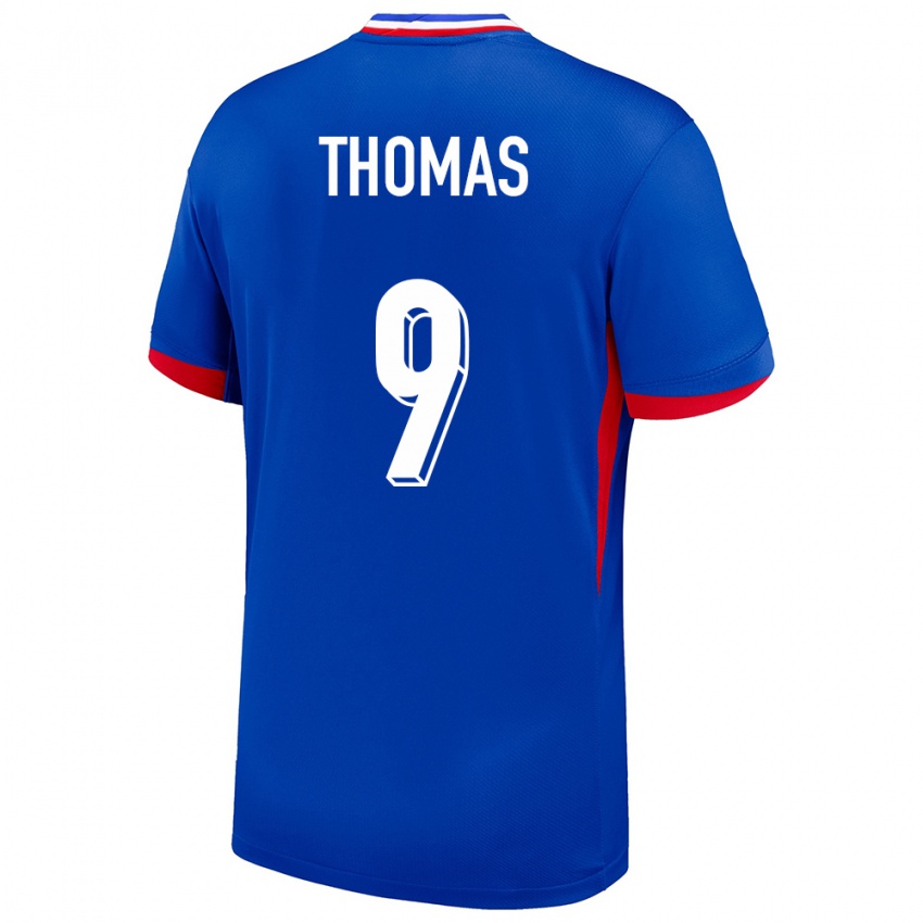 Hombre Camiseta Francia Lindsey Thomas #9 Azul 1ª Equipación 24-26 La Camisa México