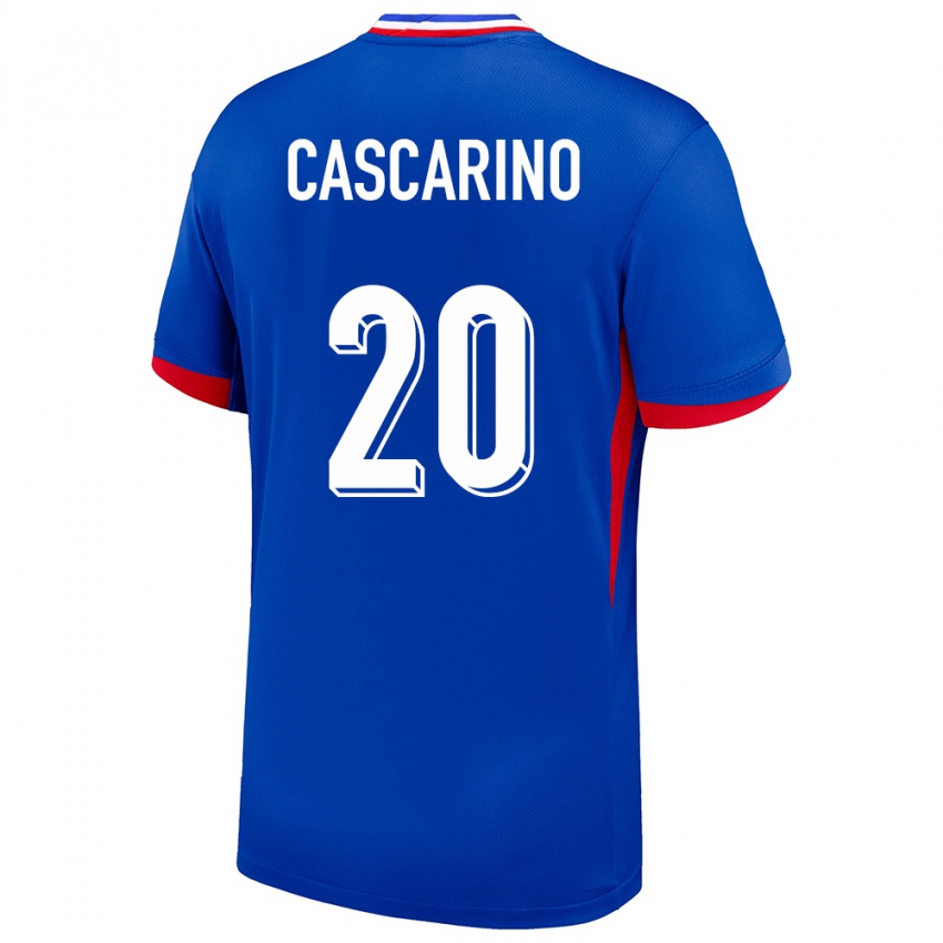 Hombre Camiseta Francia Delphine Cascarino #20 Azul 1ª Equipación 24-26 La Camisa México