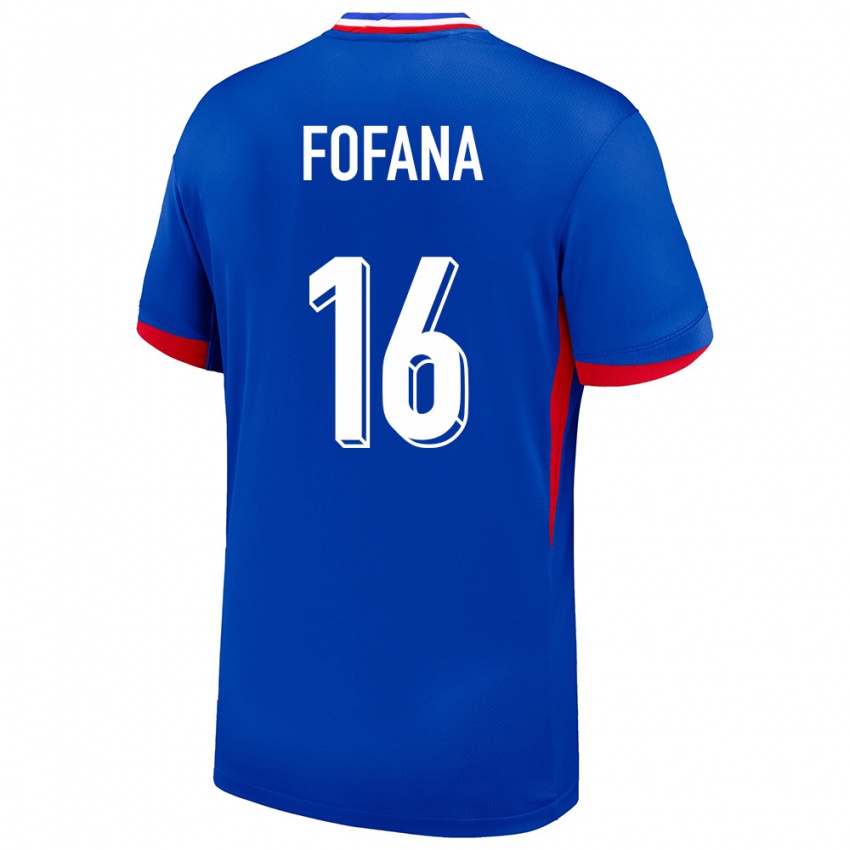 Hombre Camiseta Francia Yahia Fofana #16 Azul 1ª Equipación 24-26 La Camisa México
