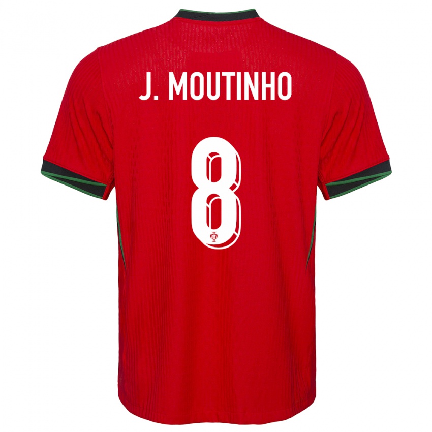 Hombre Camiseta Portugal Joao Moutinho #8 Rojo 1ª Equipación 24-26 La Camisa México