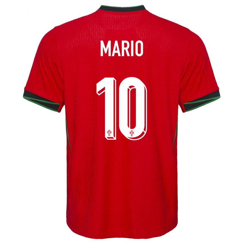 Hombre Camiseta Portugal Joao Mario #10 Rojo 1ª Equipación 24-26 La Camisa México