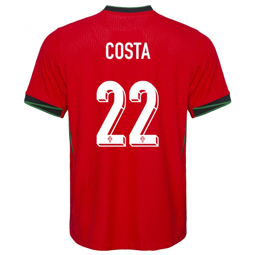 Hombre Camiseta Portugal Rute Costa #22 Rojo 1ª Equipación 24-26 La Camisa México