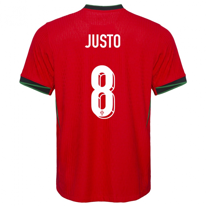 Hombre Camiseta Portugal Samuel Justo #8 Rojo 1ª Equipación 24-26 La Camisa México
