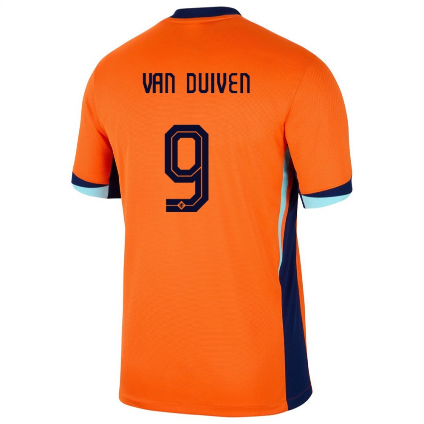 Hombre Camiseta Países Bajos Jason Van Duiven #9 Naranja 1ª Equipación 24-26 La Camisa México