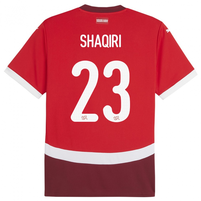 Hombre Camiseta Suiza Xherdan Shaqiri #23 Rojo 1ª Equipación 24-26 La Camisa México
