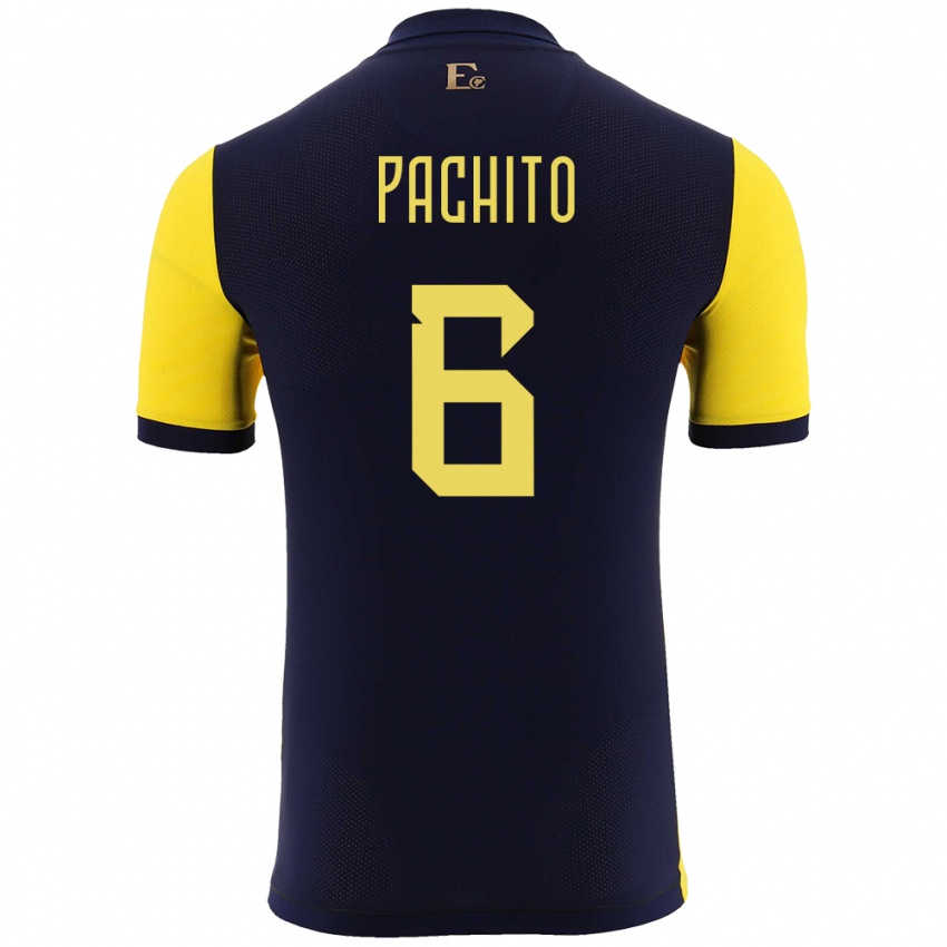 Hombre Camiseta Ecuador Angelica Pachito #6 Amarillo 1ª Equipación 24-26 La Camisa México