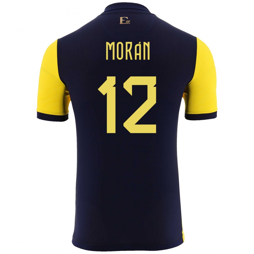 Hombre Camiseta Ecuador Andrea Moran #12 Amarillo 1ª Equipación 24-26 La Camisa México