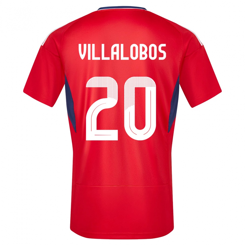 Hombre Camiseta Costa Rica Fabiola Villalobos #20 Rojo 1ª Equipación 24-26 La Camisa México