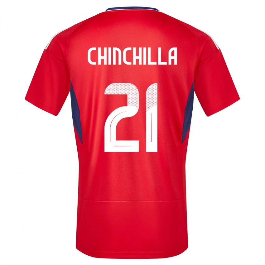 Hombre Camiseta Costa Rica Viviana Chinchilla #21 Rojo 1ª Equipación 24-26 La Camisa México