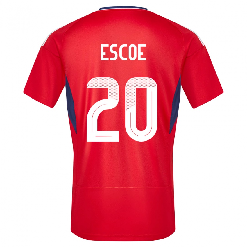 Hombre Camiseta Costa Rica Enyel Escoe #20 Rojo 1ª Equipación 24-26 La Camisa México