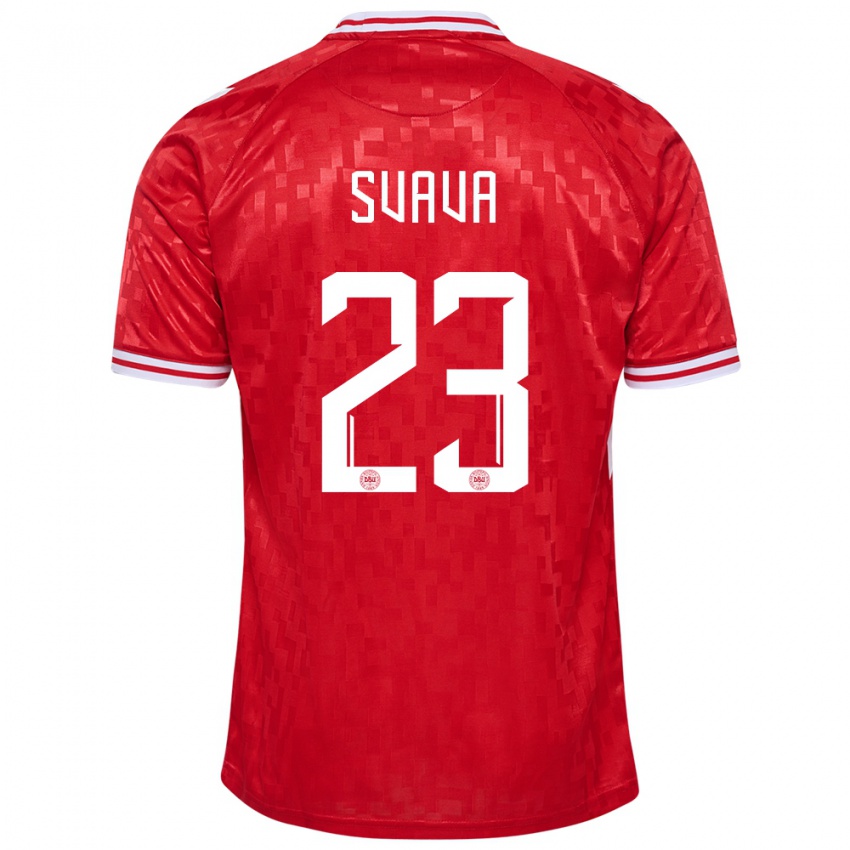 Hombre Camiseta Dinamarca Sofie Svava #23 Rojo 1ª Equipación 24-26 La Camisa México