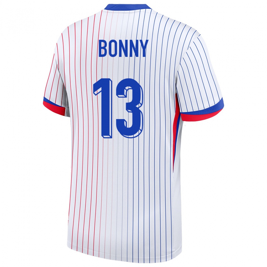 Hombre Camiseta Francia Ange Yoan Bonny #13 Blanco 2ª Equipación 24-26 La Camisa México