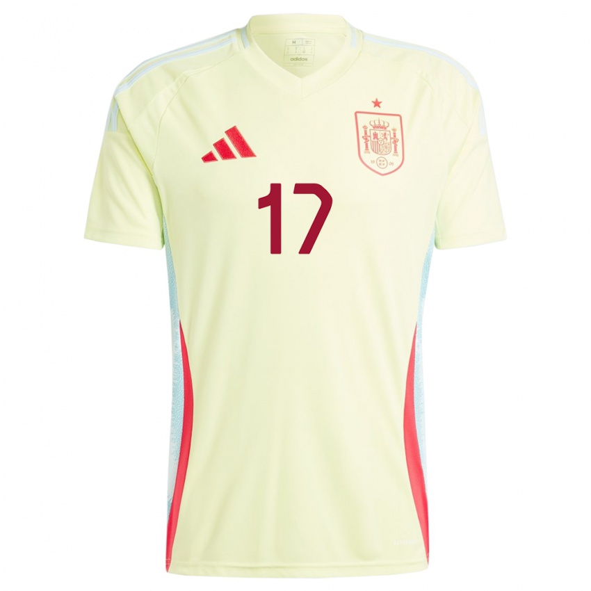 Hombre Camiseta España Ivan Garriel #17 Amarillo 2ª Equipación 24-26 La Camisa México