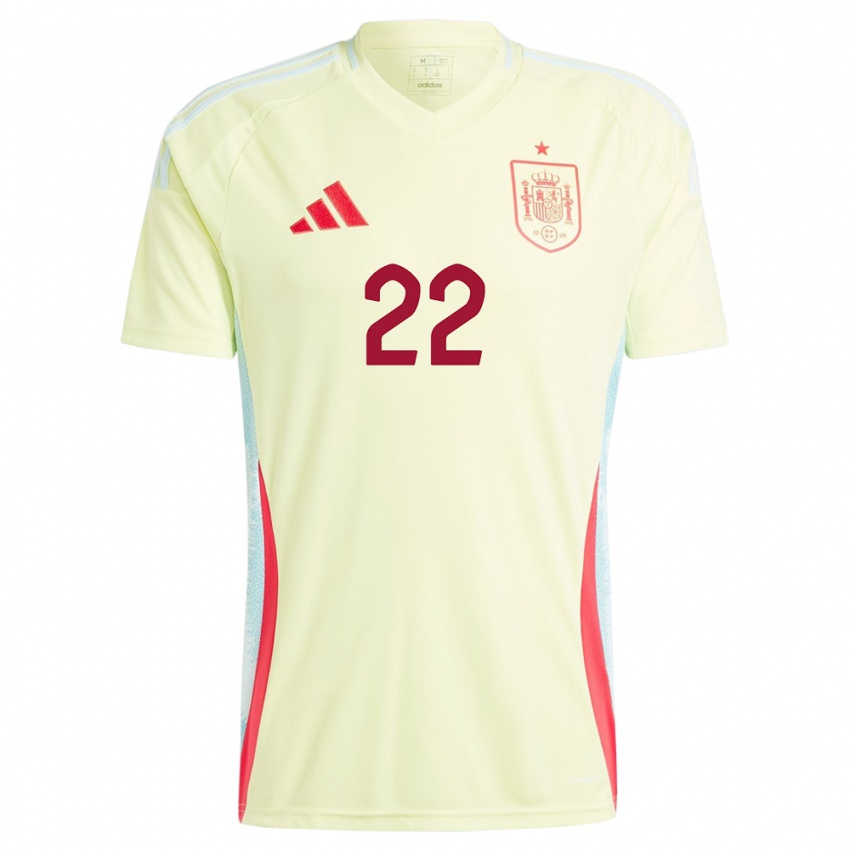 Hombre Camiseta España Anna Torroda #22 Amarillo 2ª Equipación 24-26 La Camisa México
