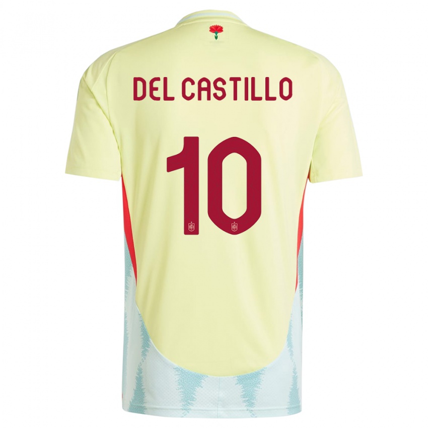 Hombre Camiseta España Athenea Del Castillo #10 Amarillo 2ª Equipación 24-26 La Camisa México
