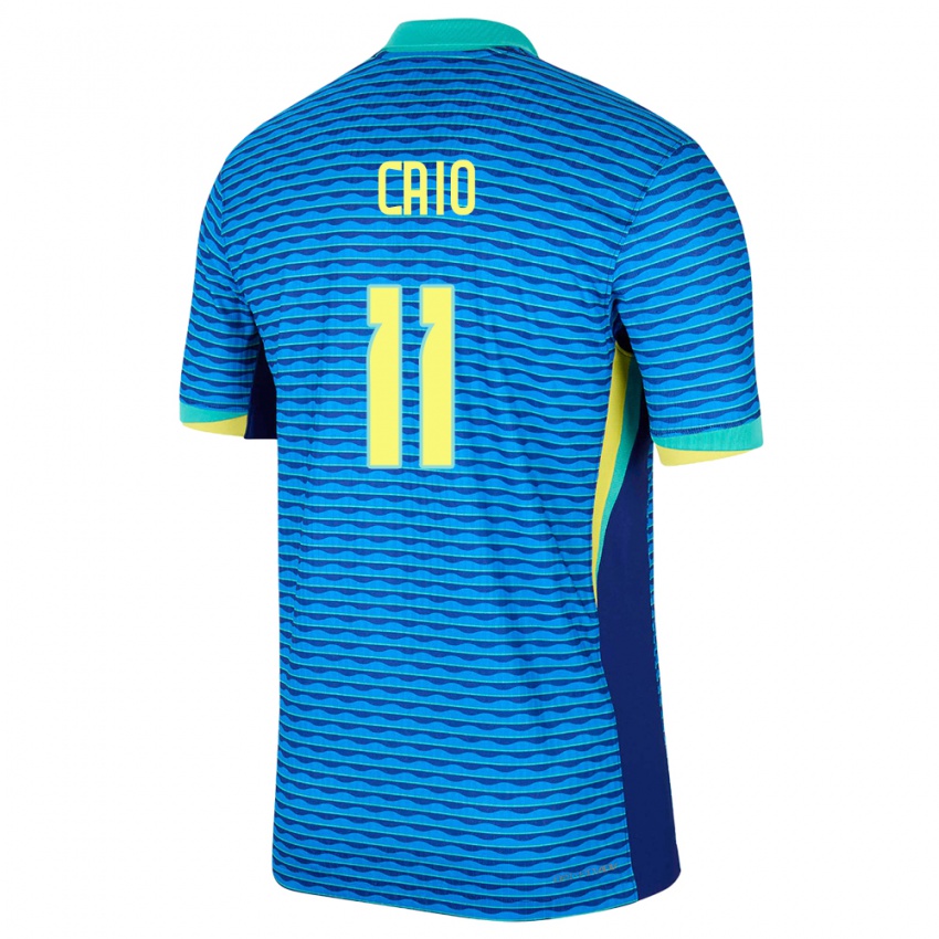 Hombre Camiseta Brasil Caio #11 Azul 2ª Equipación 24-26 La Camisa México