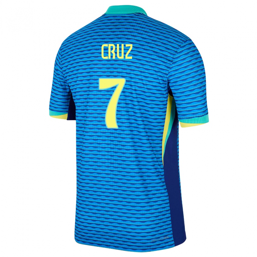 Hombre Camiseta Brasil Joao Cruz #7 Azul 2ª Equipación 24-26 La Camisa México