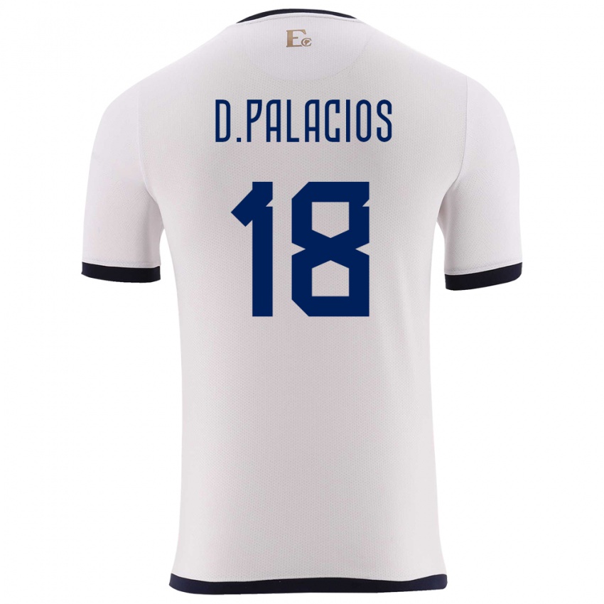 Hombre Camiseta Ecuador Diego Palacios #18 Blanco 2ª Equipación 24-26 La Camisa México