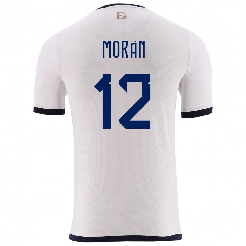 Hombre Camiseta Ecuador Andrea Moran #12 Blanco 2ª Equipación 24-26 La Camisa México