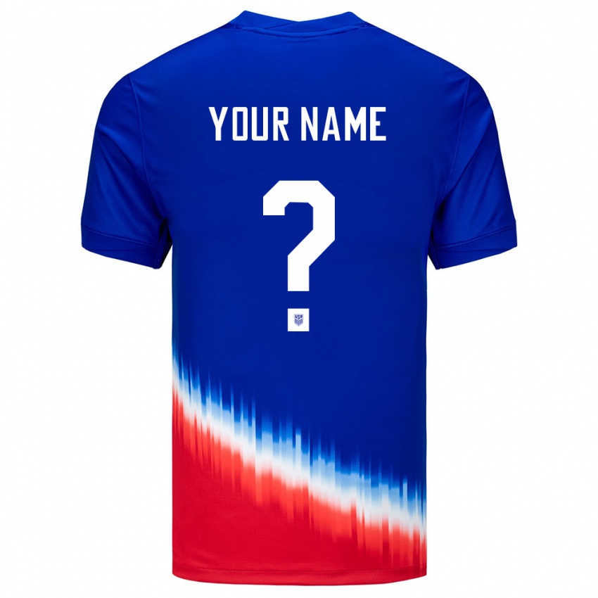 Hombre Camiseta Estados Unidos Su Nombre #0 Azul 2ª Equipación 24-26 La Camisa México