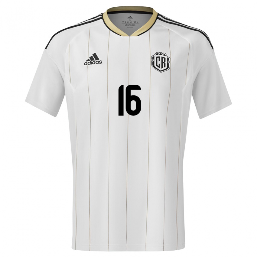 Hombre Camiseta Costa Rica Aaron Suarez #16 Blanco 2ª Equipación 24-26 La Camisa México
