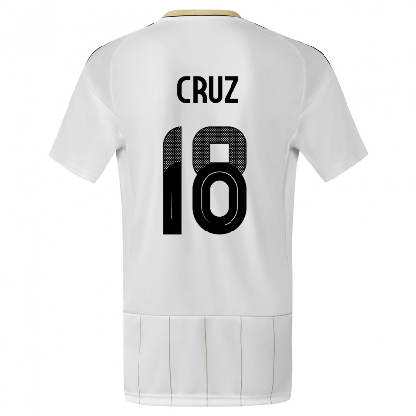 Hombre Camiseta Costa Rica Aaron Cruz #18 Blanco 2ª Equipación 24-26 La Camisa México