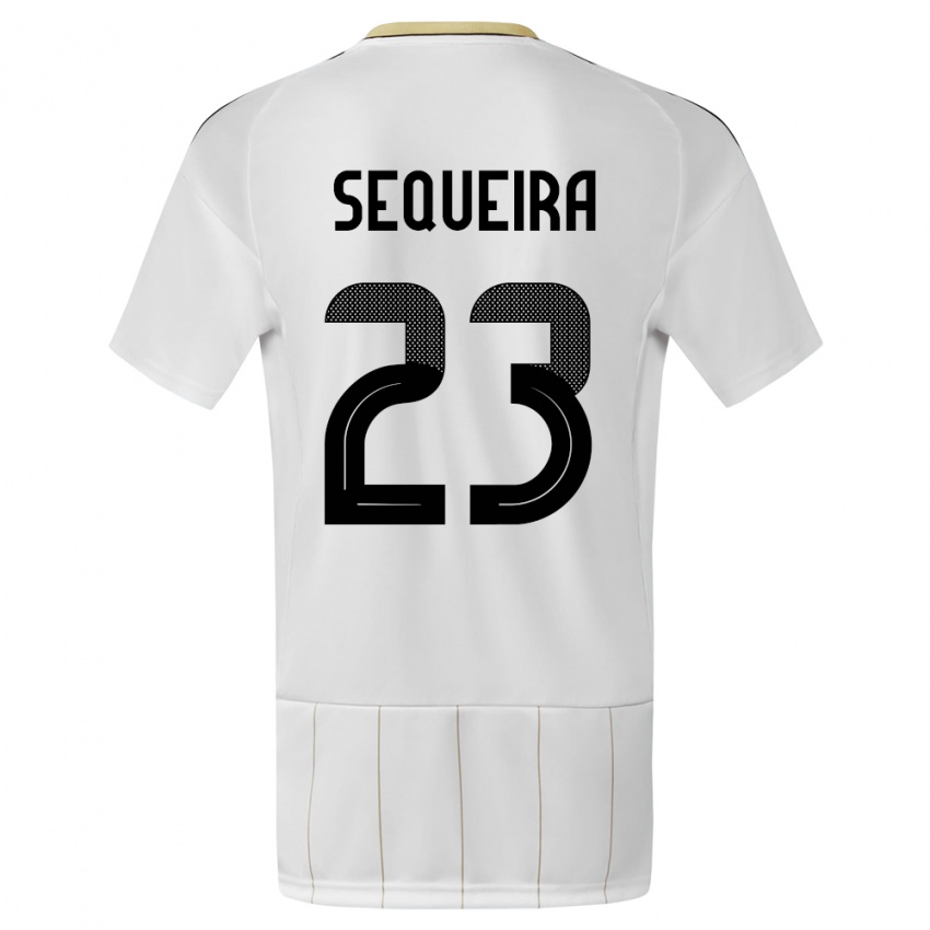 Hombre Camiseta Costa Rica Patrick Sequeira #23 Blanco 2ª Equipación 24-26 La Camisa México
