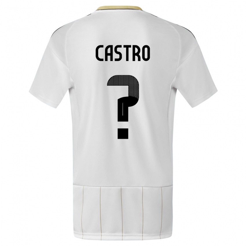 Hombre Camiseta Costa Rica Mathias Castro #0 Blanco 2ª Equipación 24-26 La Camisa México