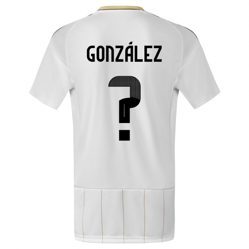 Hombre Camiseta Costa Rica Ariel Gonzalez #0 Blanco 2ª Equipación 24-26 La Camisa México