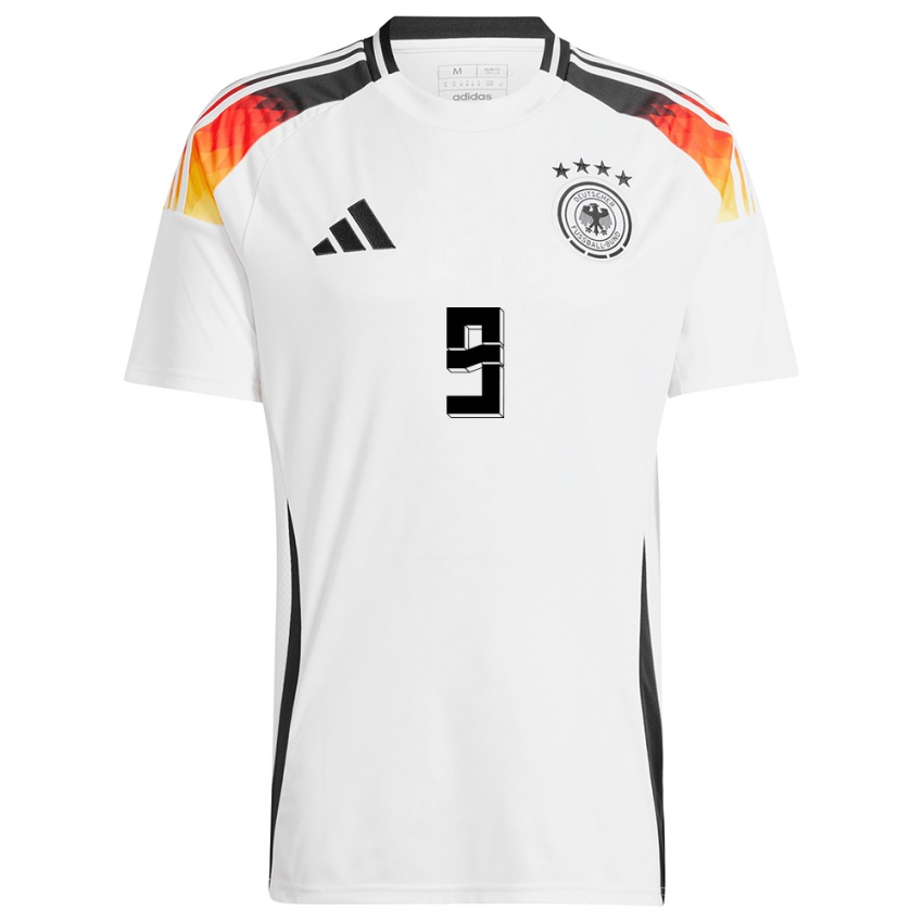 Mujer Camiseta Alemania Kevin Volland #9 Blanco 1ª Equipación 24-26 La Camisa México