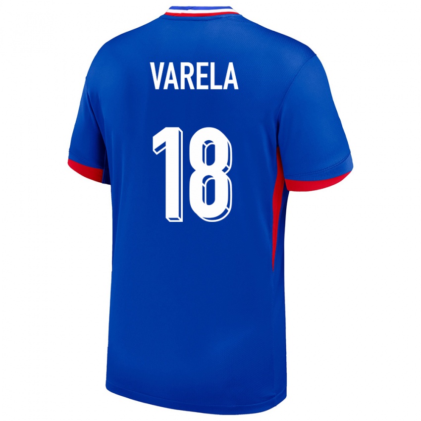 Mujer Camiseta Francia Jordan Varela #18 Azul 1ª Equipación 24-26 La Camisa México