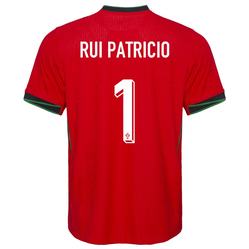 Mujer Camiseta Portugal Rui Patricio #1 Rojo 1ª Equipación 24-26 La Camisa México