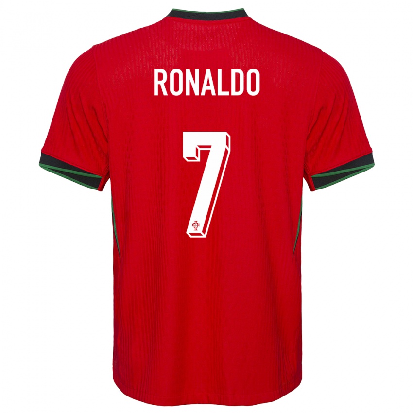 Mujer Camiseta Portugal Cristiano Ronaldo #7 Rojo 1ª Equipación 24-26 La Camisa México