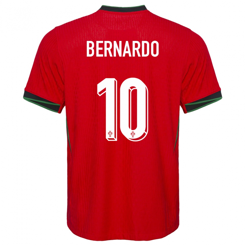 Mujer Camiseta Portugal Bernardo Silva #10 Rojo 1ª Equipación 24-26 La Camisa México