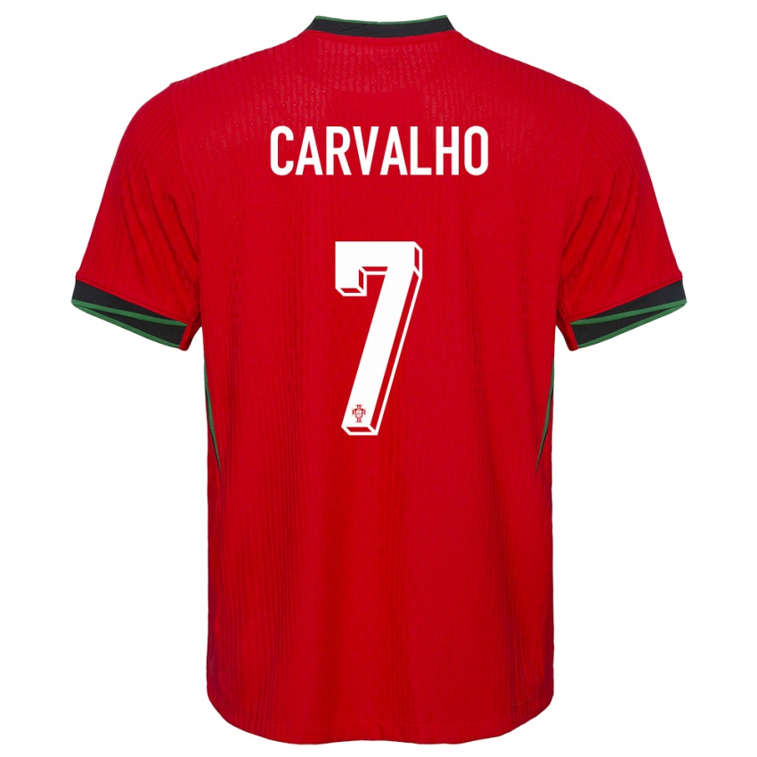 Mujer Camiseta Portugal Fabio Carvalho #7 Rojo 1ª Equipación 24-26 La Camisa México