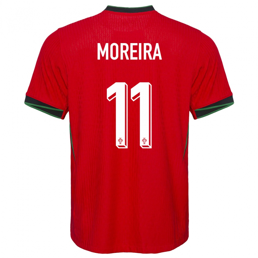 Mujer Camiseta Portugal Diego Moreira #11 Rojo 1ª Equipación 24-26 La Camisa México