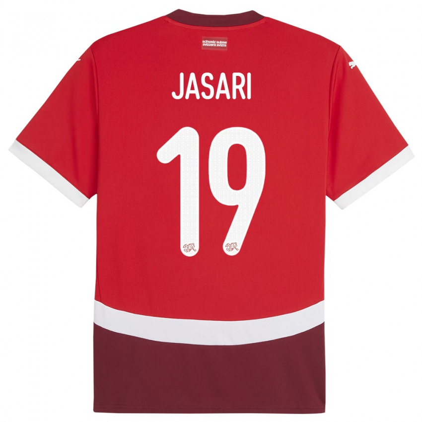 Mujer Camiseta Suiza Ardon Jasari #19 Rojo 1ª Equipación 24-26 La Camisa México
