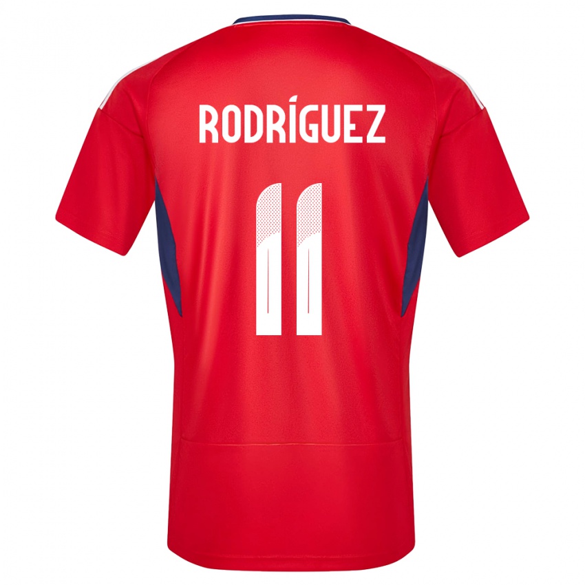 Mujer Camiseta Costa Rica Raquel Rodriguez #11 Rojo 1ª Equipación 24-26 La Camisa México