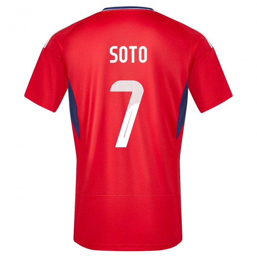 Mujer Camiseta Costa Rica Andrey Soto #7 Rojo 1ª Equipación 24-26 La Camisa México