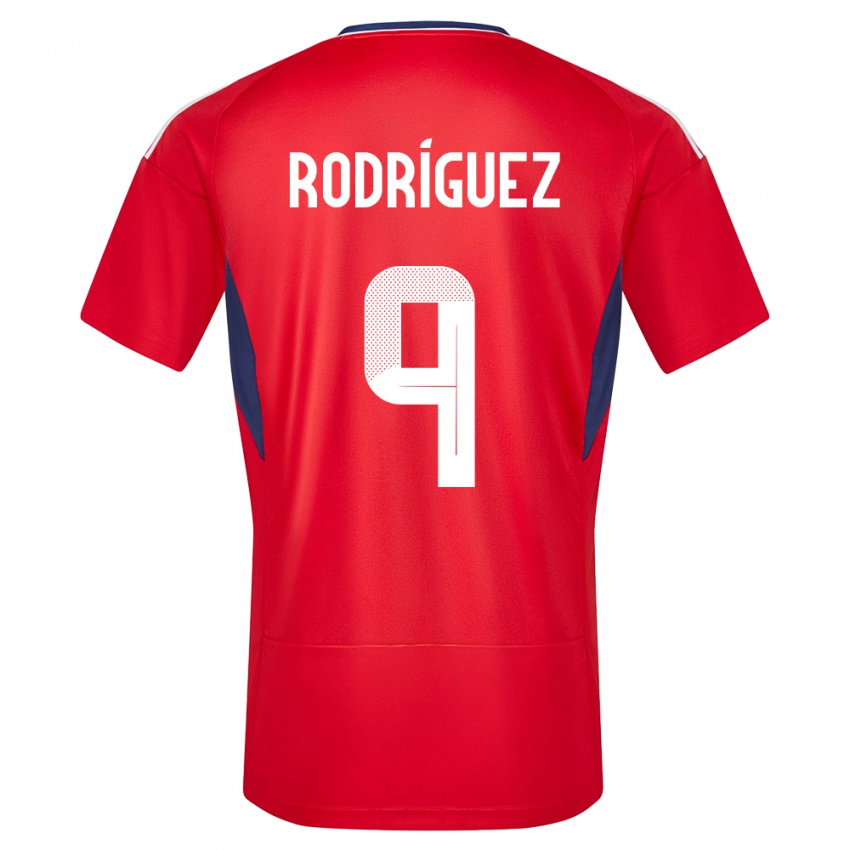 Mujer Camiseta Costa Rica Doryan Rodriguez #9 Rojo 1ª Equipación 24-26 La Camisa México