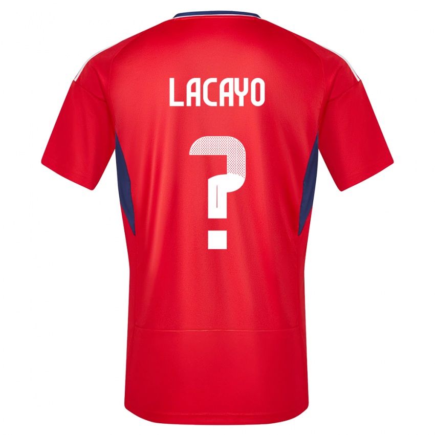 Mujer Camiseta Costa Rica Marcelo Lacayo #0 Rojo 1ª Equipación 24-26 La Camisa México