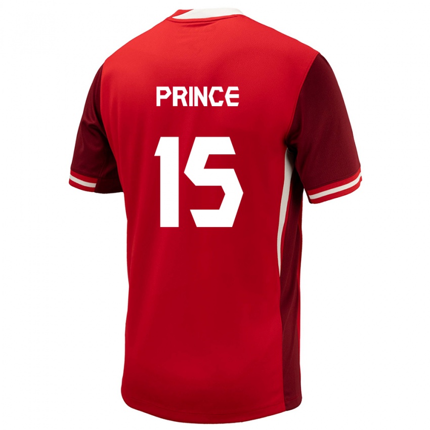Mujer Camiseta Canadá Nichelle Prince #15 Rojo 1ª Equipación 24-26 La Camisa México
