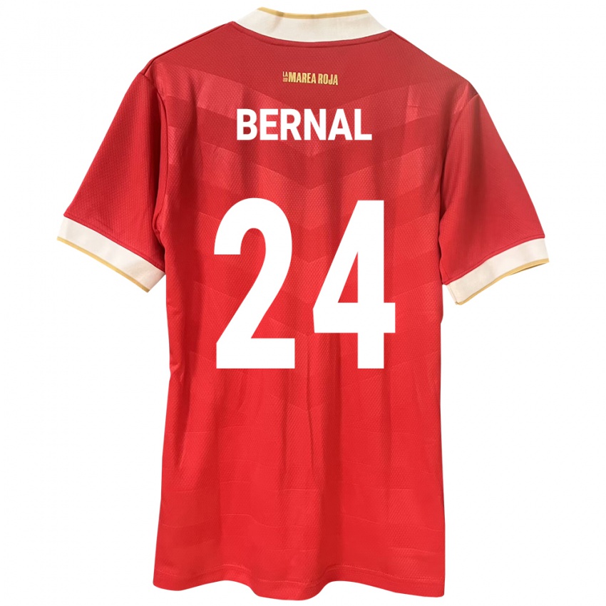 Mujer Camiseta Panamá Kevin Bernal #24 Rojo 1ª Equipación 24-26 La Camisa México