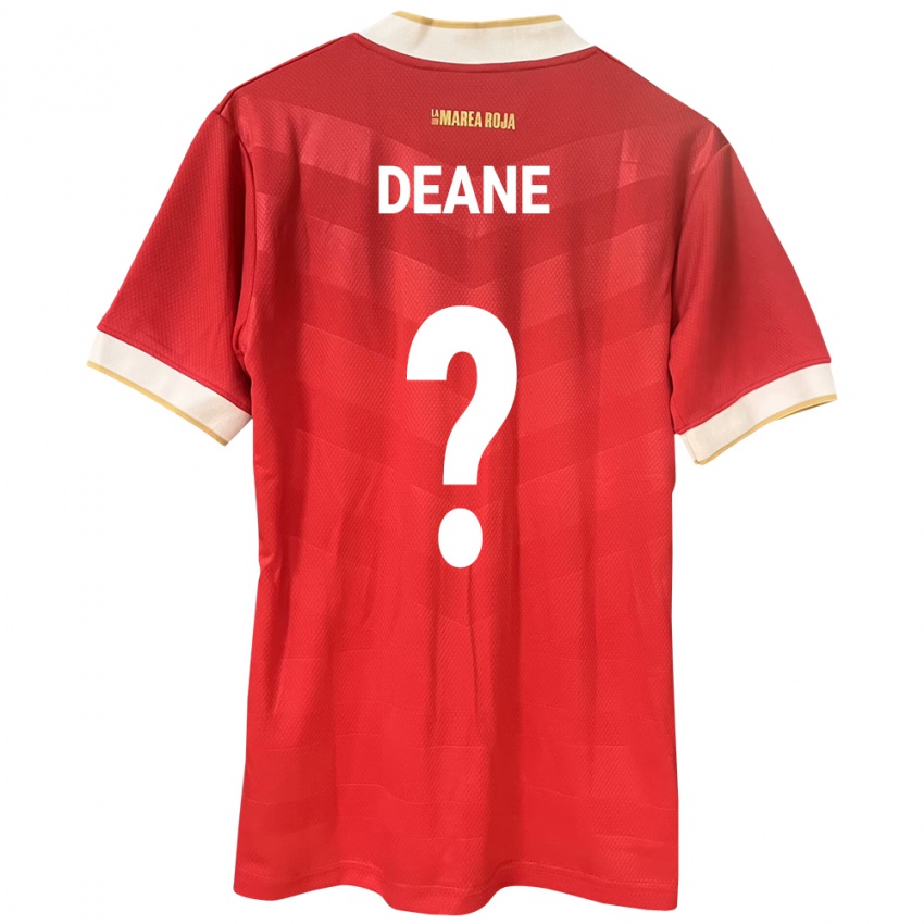 Mujer Camiseta Panamá Sean Deane #0 Rojo 1ª Equipación 24-26 La Camisa México